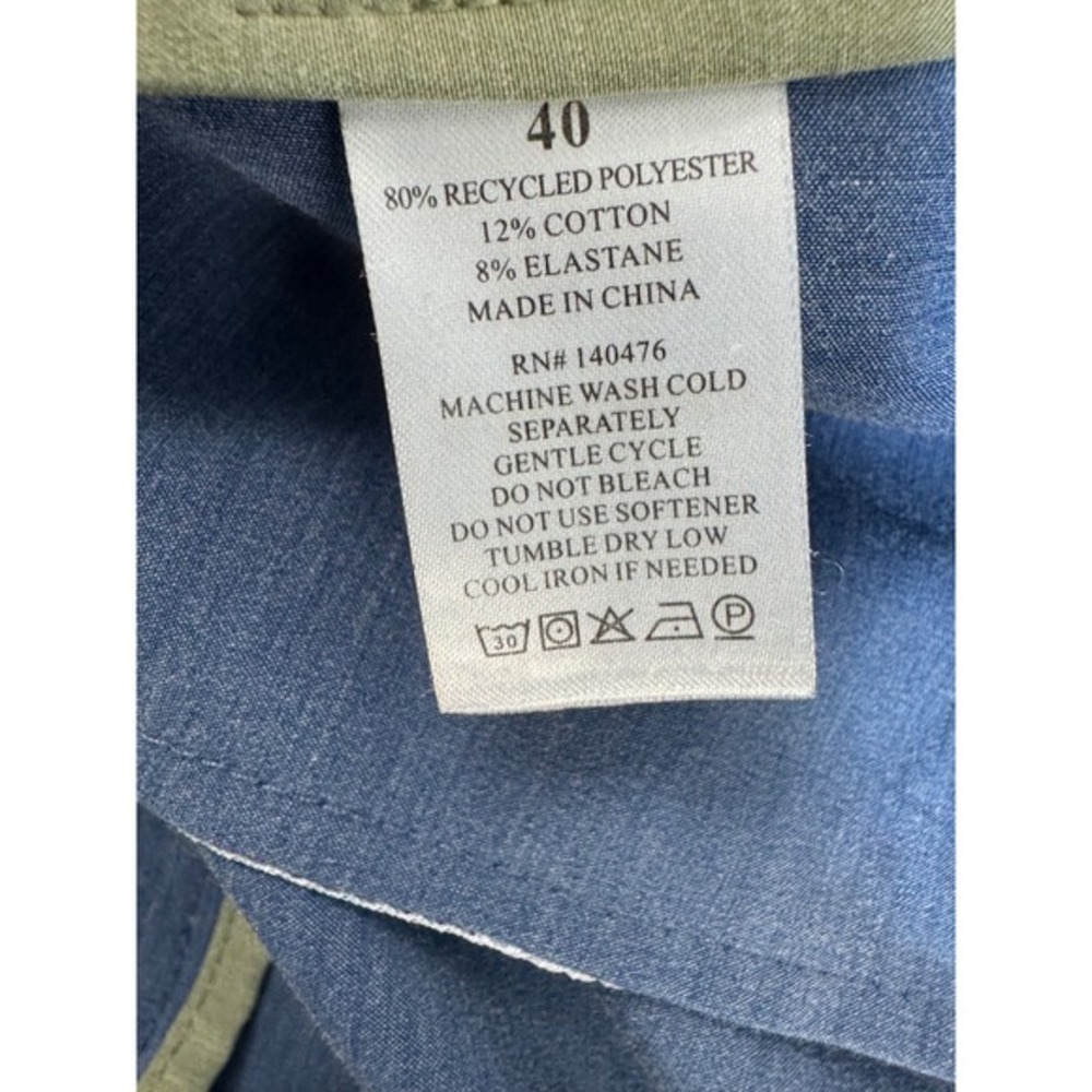 Faherty All Day Shorts Mens Blue Heathered Performance Casual Shorts Size 40 - Picture 6 of 8